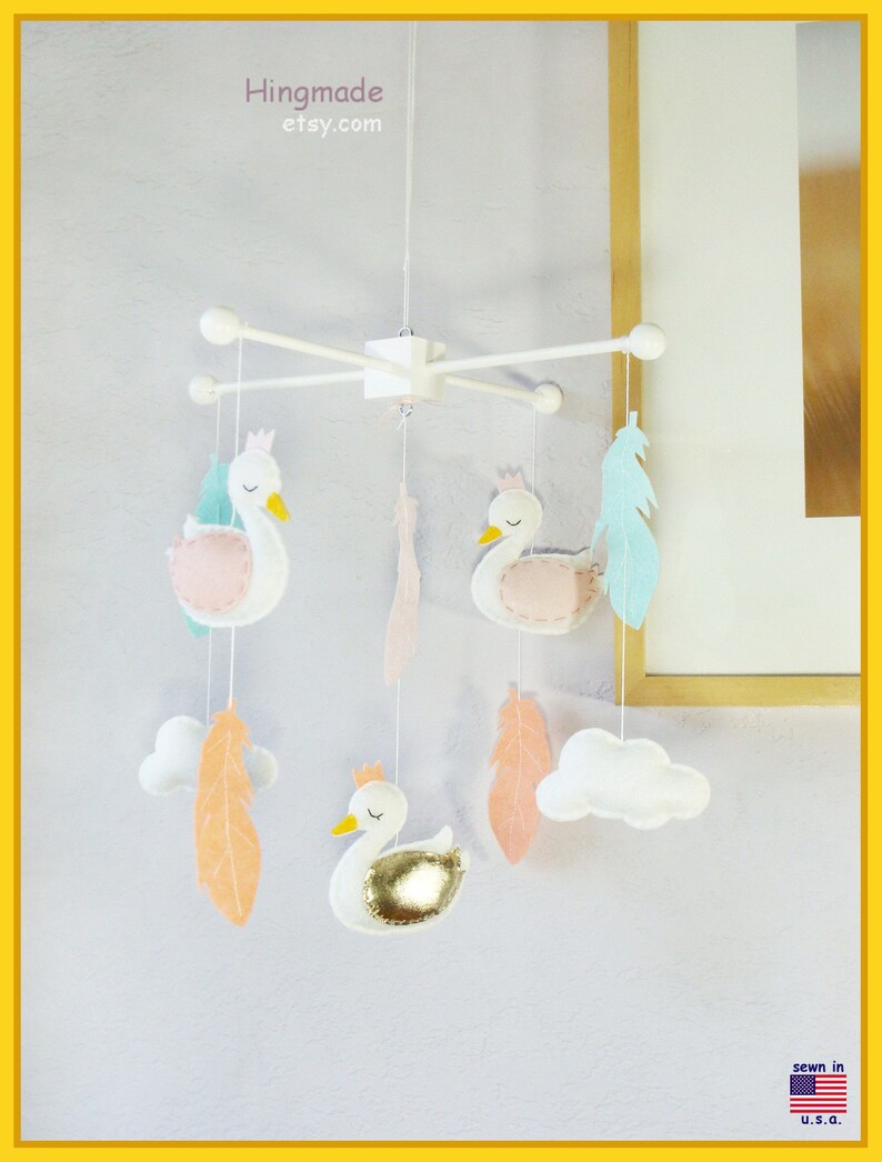 swan princess cot mobile