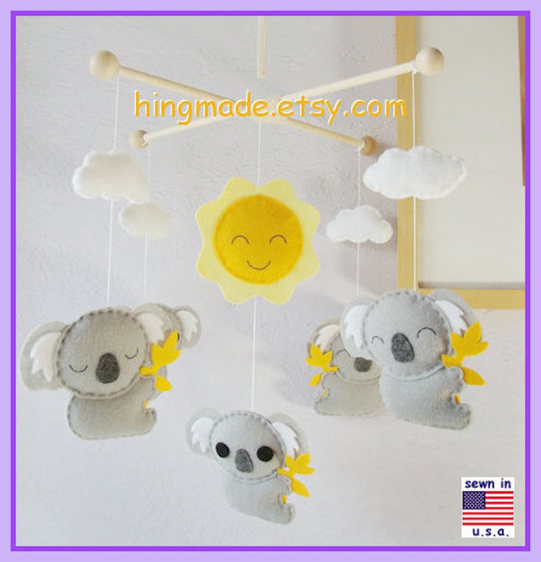 Baby Crib Mobile Koala Mobile Nursery Mobile Modern Mobile Etsy Australia