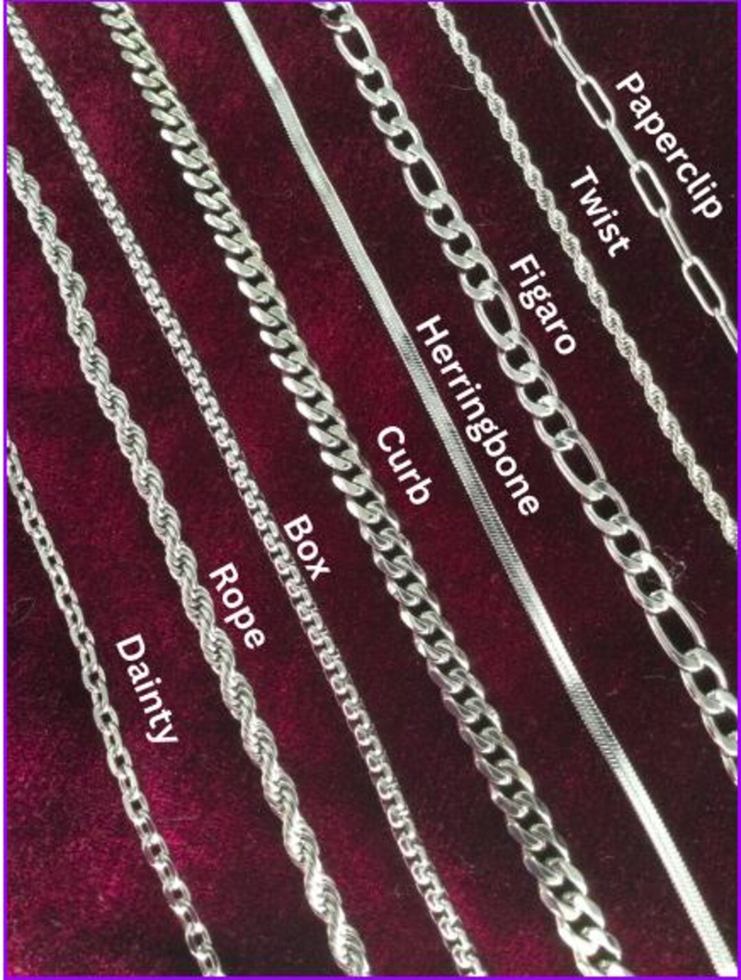 Engraved Silver Stainless Steel Chain Necklace: Custom Name Jewelry ...