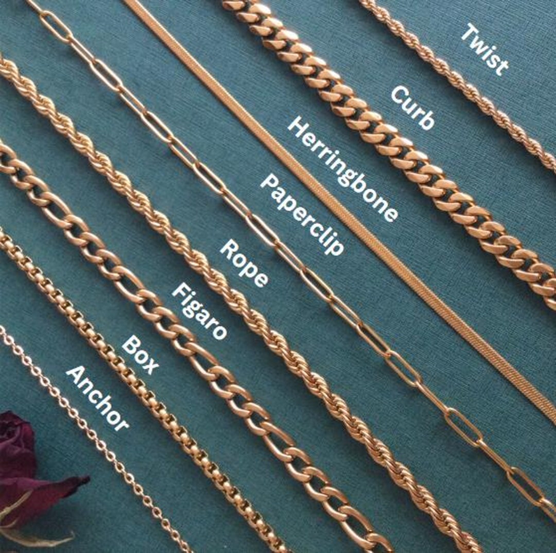 18kgold Chain Necklace, Custom Name Jewelry, Engrave Chain,dainty,rope ...