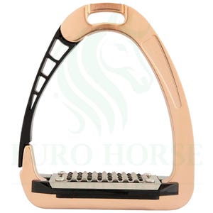 Premium Quick Release Iron Safety Stirrups Horse Riding Aluminum Stirrups 4.75&quot; Rose Gold