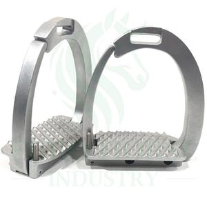 Quick Release Safety Stirrups Western Horse Riding Aluminum Stirrups 4.75&quot; Silver