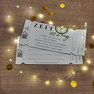 Gutschein / Zeit statt Zeug / Schenke gemeinsame Momente statt Dinge / gemeinsame Zeit / Gutscheinkarte / Geschenkidee /digitaler Descargar