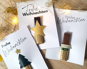 Weihnachtskarten zum Ausdrucken / Weihnachtskarte imprimible PDF / DIY Geschenkidee zu Weihnachten / Digitale Grußkarte Descargar