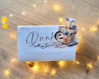Toffifee Banderole Vatertag zum Ausdrucken / Geschenk Papa DIY – Süßigkeitenverpackung Vatertag – Werkzeug Design / Last Minute Geschenkidee