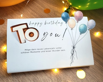 Toffifee Banderole Geburtstag zum Ausdrucken | Süßigkeiten Verpackung DIY | Geburtstags Mitbringsel digital | Geschenkidee zum Selbermachen