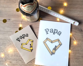Vatertagskarte zum Ausdrucken – digitale Karte für Papa mit liebevollem Text innen / DIY Grußkarte Download / Geschenkidee für Väter
