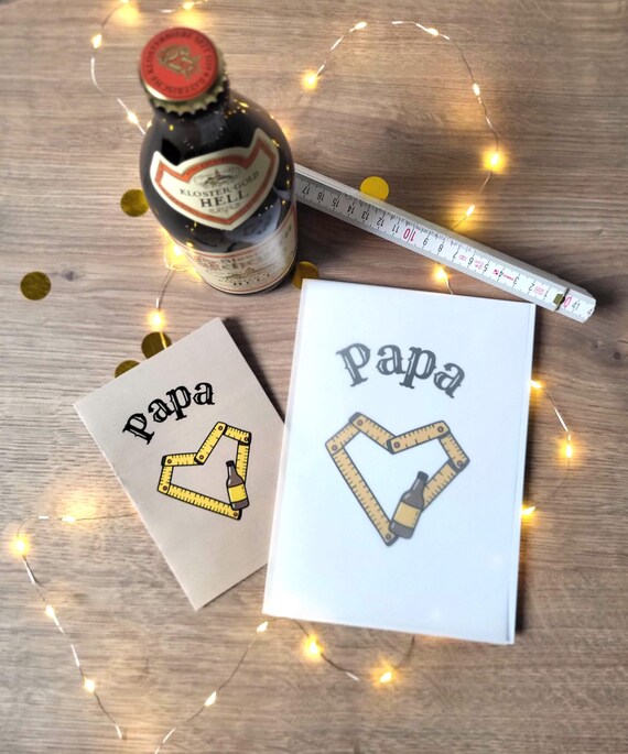 Vatertagskarte zum Ausdrucken – digitale Karte für Papa mit liebevollem Text innen | DIY Grußkarte Download | Geschenkidee für Väter