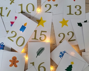Activity Adventskalender für Kinder zum Ausdrucken / DIY Adventskalender Ideen / 24 Aufgaben Descarga PDF / Último minuto