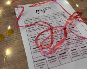 JGA / Bingo / lustiges Spiel für Junggesellinnenabschied / Descarga de PDF y edición