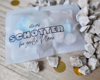 Digitale Vorlage für Geldgeschenk: Schotter & Kies als kreative Geschenkidee - Download für DIY-Geschenke