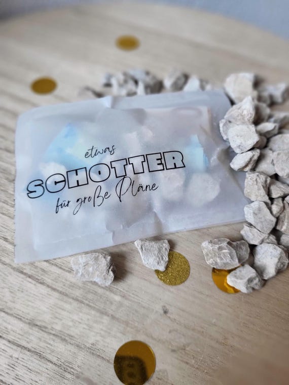 Digitale Vorlage für Geldgeschenk: Schotter & Kies als kreative Geschenkidee - Download für DIY-Geschenke