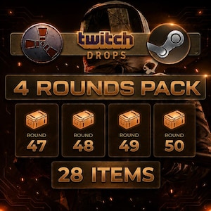Rust Twitch Drops - rond 47 + 48+49+50 | 28 items, alleen Steam
