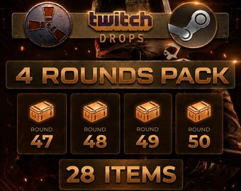Rust Twitch Drops - Round   47 + 48+49+50 | 28 Items Steam Only