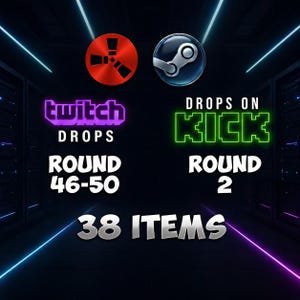 Rust Twitch Drops & Kick drops - All Available Rounds- 38 ITEMS