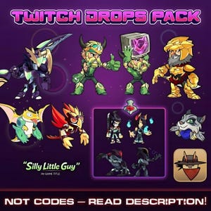 Botín de Twitch para Brawlhalla: paquete de 13 artículos / 2 aspectos + 4 colores + 2 compañeros