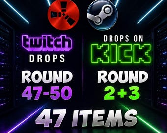 Rust Twitch Drops & Kick drops - All Available Rounds- 47 ITEMS