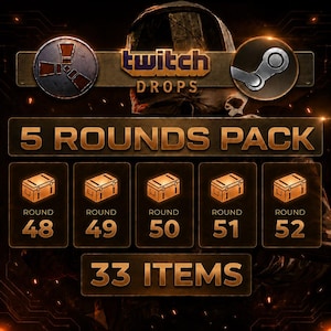 Rust Twitch Drops - ラウンド48+49+50+51+52 | アイテム数33個（Steam限定）