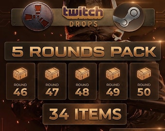 Rust Twitch Drops - Round   46 + 47 + 48+49+50 | 3 Items Steam Only