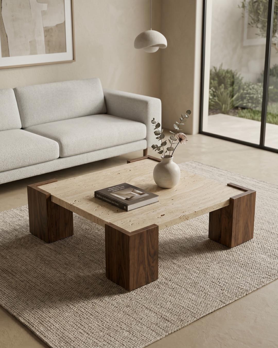 Mid century modern marble coffee table - Etsy 日本