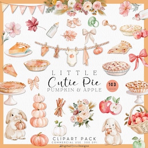 Un pequeño pastelito está en camino Baby Shower, Pastel de calabaza, Pastel de manzana, Baby Shower de otoño de Acción de Gracias, Paño para pasteles para invitación