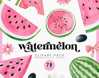Aquarell rosa Wassermelone Clipart für Einladungen, eine in einer Melone einladen, süßes Baby ist unterwegs, rote Wassermelone-Babyparty-Dekor