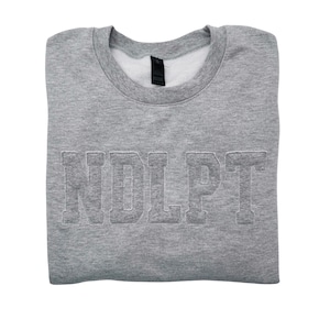 Needlepoint Sweatshirt; Monochromatic NDLPT Embroidered Applique Gameday Sweatshirt