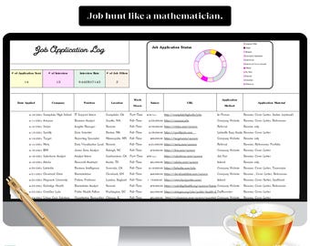 Job Application Tracker Spreadsheet | Job Search Organizer