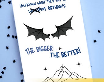 ACOTAR Birthday Card Printable| Bat Boys Birthday Card Digital Download