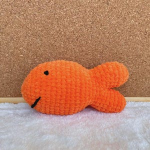 Crochet Goldfish Pattern, Fish Crackers Biscuit, Goldfish Amigurumi Pattern, Orange Fish Plushie, Cat Toy, Bundle Crochet, Handmade Gift