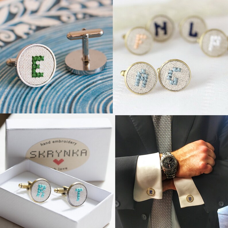 Personalized cufflinks Initials cufflinks for groomsmen Etsy