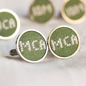 Monogram cufflinks, personalized cufflinks for groom, groomsmen, custom wedding cufflinks - i025