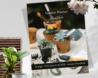Garden  planner printable,  garden Journal, plant planner, Garden Organizer, Garden Logbook, Plant recorder, A5, A5 USLetter, Printable