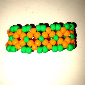 Pumpkin Kandi Cuff Bracelet: Halloween Costume Jewelry