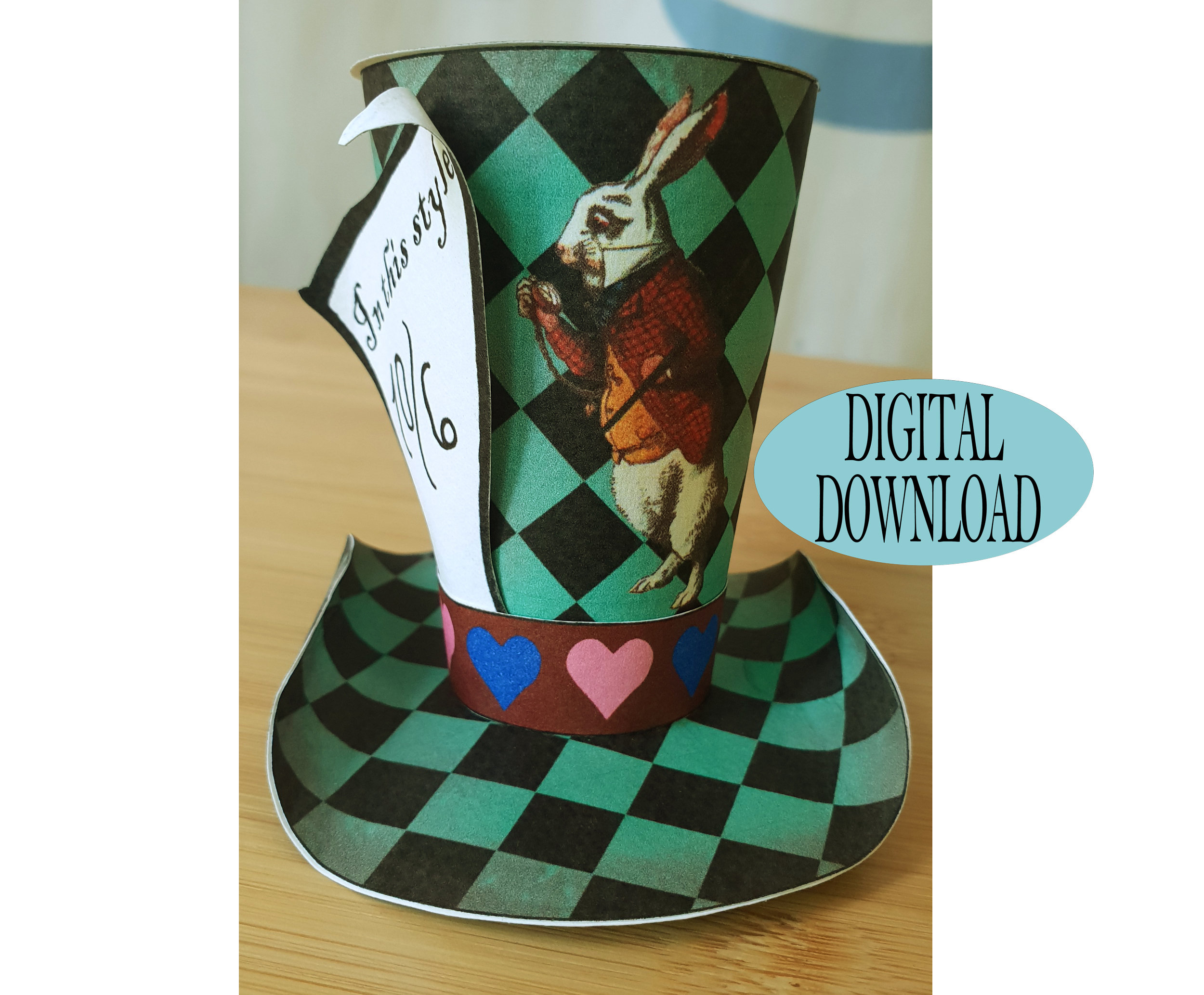 Mad Hatter Hat Printable Template