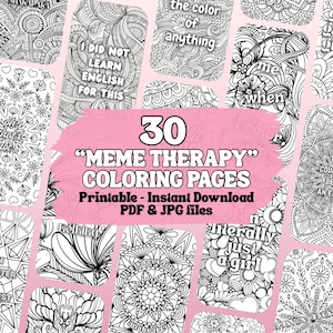 30 Hilarious “Meme Therapy” Coloring Pages for Stress Relief