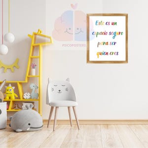 This is a safe space to be who you are. Psychology poster, office decor, digital download, psychology template.