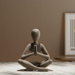 Nobody – Prayer Sculpture | Minimalist Yoga Figurine | Meditative Abstract Statue