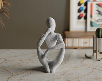 Ingen – Biskop | Modern minimalistisk skulptur | 3D-utskriven abstrakt konst | Inspirerad av tänkaren