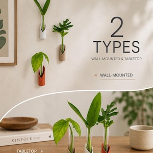 WRAPIS Plant Propagation Vase | Wall Mounted / Tabletop Planter image 1