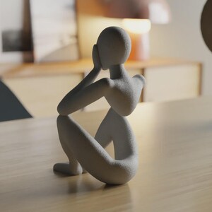 Celestial Resonance: Embrace of the Unseen, Abstract Human Form Sculpture image 3