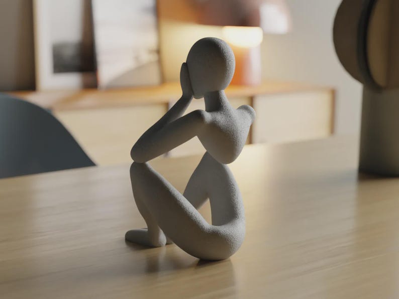 Celestial Resonance: Embrace of the Unseen, Abstract Human Form Sculpture image 3