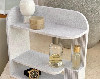 PERFIS CORNER Perfume Shelf, Bathroom Counter Shelf, Skincare Storage, Jewelry Display
