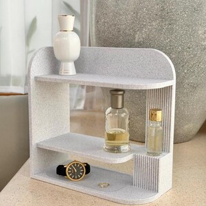 PERFIS CORNER Perfume Shelf, Bathroom Counter Shelf, Skincare Storage, Jewelry Display image 3