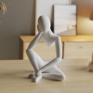 Celestial Resonance: Unseen Dimensions, Abstract Human Sculpture, Modern Minimalist Statue, Contemporary Home Decor image 4