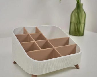 THALOR Modulär sminkorganisatör, minimalistisk sminkförvaring, skrivbordsorganisatör