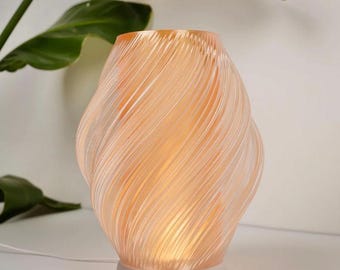 Lyxig spiralbordslampa, modern stämningsbelysning, varmt stämningsljus, minimalistisk heminredning