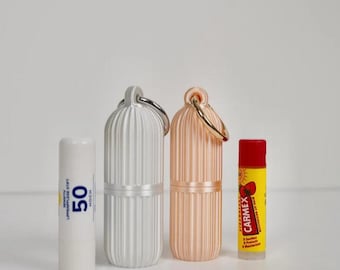 Lip Balm Holder Keychain, Bag Charm, Thin Wide Sizes