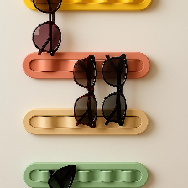 Sunglasses Wall Holder – Modern Geometric Eyewear Rack