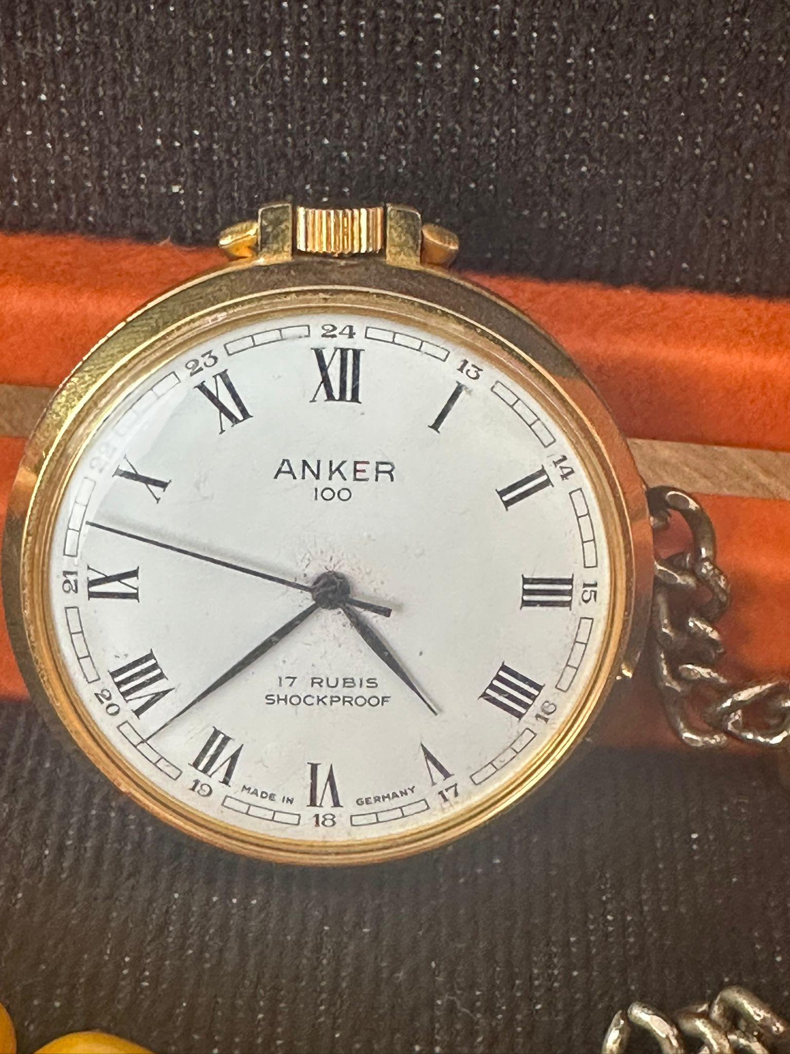 Pocket Watch Anker 100 17 Rubis Shockproof Taschenuhr Anker